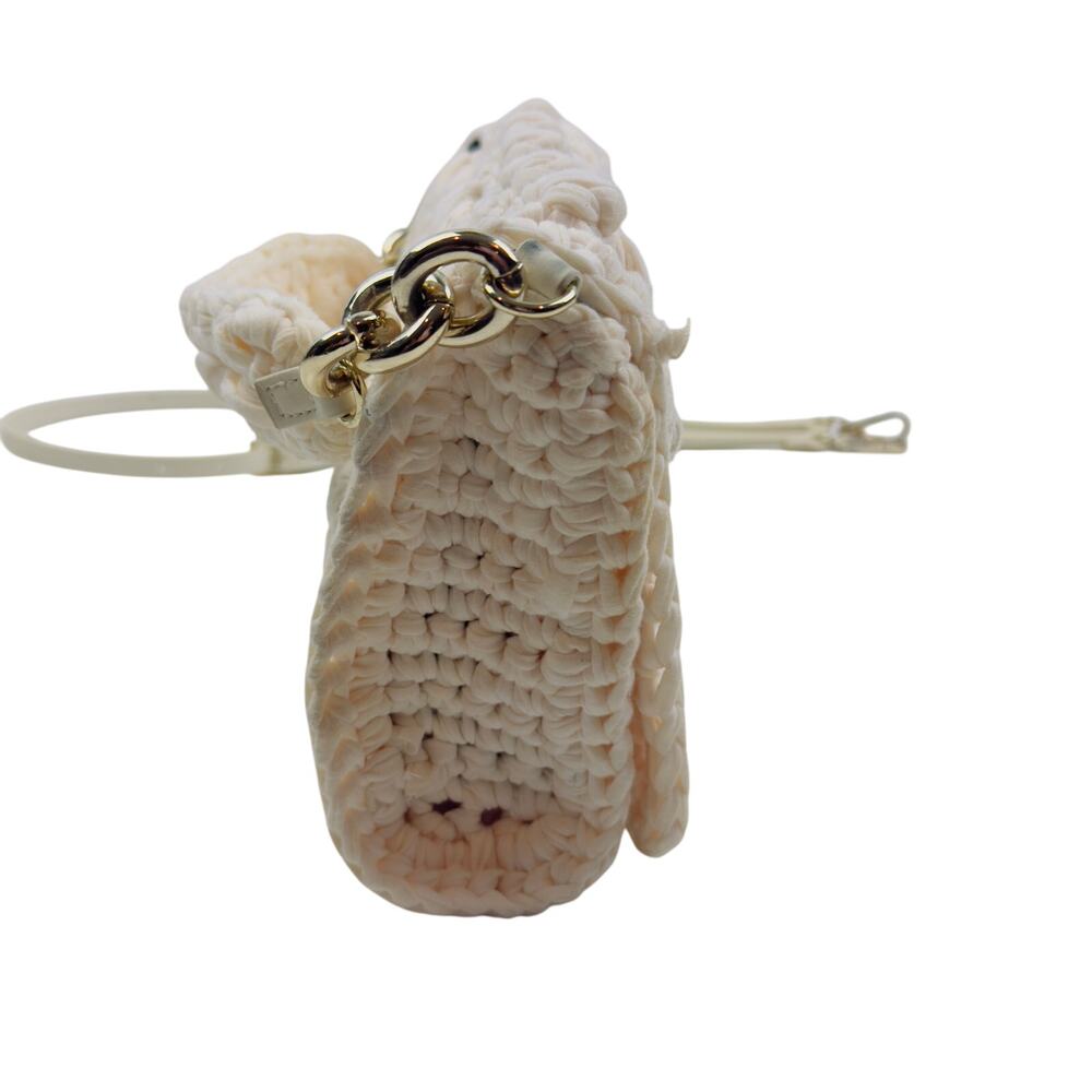 Zara Boho Hippie Earthy Natural Textured Crochet Woven Cream Cross Body Bag - Picture 5 of 11